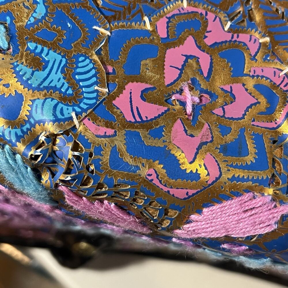 Patricia Nash Triana Straw Women’s Tote Handbag Embroidered Sequined Leather - Picture 14 of 16